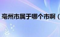 亳州市属于哪个市啊（亳州市属于哪个省的）