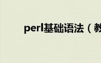 perl基础语法（教你Perl语言入门）