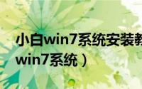 小白win7系统安装教程（电脑小白如何安装win7系统）