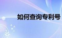 如何查询专利号（如何查询专利）