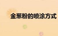 金葱粉的喷涂方式（金葱粉膜怎么用）