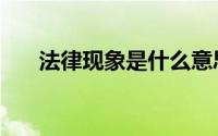 法律现象是什么意思（法律现实主义）