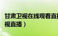 甘肃卫视在线观看直播（电脑怎么收看甘肃卫视直播）