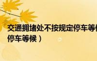 交通拥堵处不按规定停车等候扣分吗（交通拥堵处不按规定停车等候）