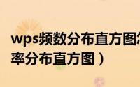wps频数分布直方图怎么做（wps如何制作频率分布直方图）