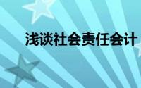 浅谈社会责任会计（浅谈社会工程学）