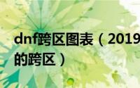 dnf跨区图表（2019最新跨区图 DNF看自己的跨区）