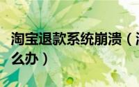 淘宝退款系统崩溃（淘宝退款崩了无法退款怎么办）