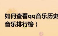 如何查看qq音乐历史听歌时间（如何查看QQ音乐排行榜）