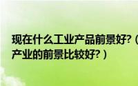 现在什么工业产品前景好?（随着国内的工业转型,哪些新生产业的前景比较好?）