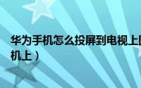 华为手机怎么投屏到电视上图解（华为手机怎么投屏到电视机上）