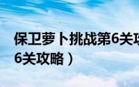 保卫萝卜挑战第6关攻略图（保卫萝卜挑战第6关攻略）