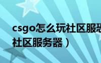 csgo怎么玩社区服恐怖地图（CSGO怎么玩社区服务器）