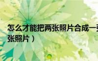 怎么才能把两张照片合成一张（怎么才能把两张照片合成一张照片）