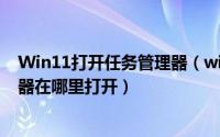Win11打开任务管理器（windows11电脑系统的任务管理器在哪里打开）