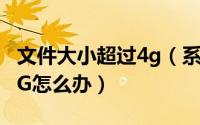 文件大小超过4g（系统中文件太大不能超过4G怎么办）