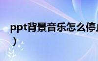 ppt背景音乐怎么停止（ppt背景音乐怎么关）