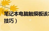 笔记本电脑触摸板该怎么设置（触摸板的使用技巧）