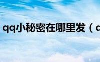 qq小秘密在哪里发（qq小秘密在哪里2022）
