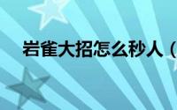 岩雀大招怎么秒人（岩雀大招怎么上去）