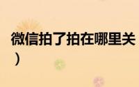 微信拍了拍在哪里关（微信拍了拍在哪里设置）