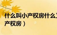 什么叫小产权房什么又是大产权房（什么叫小产权房）