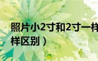 照片小2寸和2寸一样吗（2寸和小2寸照片怎样区别）
