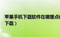 苹果手机下载软件在哪里点信任（苹果手机下载软件在哪里下载）