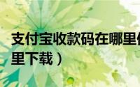 支付宝收款码在哪里保存（支付宝收款码在哪里下载）