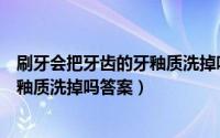 刷牙会把牙齿的牙釉质洗掉吗（蚂蚁庄园洗牙会把牙齿的牙釉质洗掉吗答案）