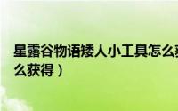 星露谷物语矮人小工具怎么获得（星露谷物语矮人小工具怎么获得）