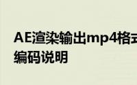 AE渲染输出mp4格式-mov格式-H.264视频编码说明