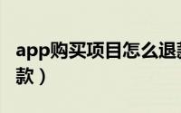 app购买项目怎么退款（app购买项目怎么退款）