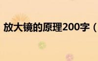 放大镜的原理200字（放大镜的原理是什么）