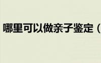 哪里可以做亲子鉴定（哪里可以做亲子鉴定）