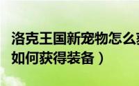 洛克王国新宠物怎么获得（洛克王国如何宠物如何获得装备）