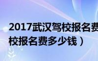 2017武汉驾校报名费多少钱啊（2017武汉驾校报名费多少钱）