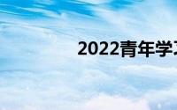 2022青年学习第七期答案