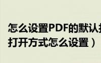 怎么设置PDF的默认打开方式（PDF文件默认打开方式怎么设置）
