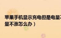 苹果手机显示充电但是电量不涨（苹果手机显示充电但是电量不涨怎么办）