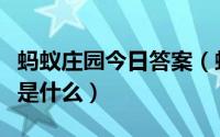 蚂蚁庄园今日答案（蚂蚁庄园新鲜的鸡蛋答案是什么）