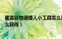 星露谷物语矮人小工具怎么获得（星露谷物语矮人小工具怎么获得）