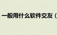 一般用什么软件交友（一般用什么软件修谱）