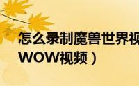 怎么录制魔兽世界视频（如何录制魔兽世界WOW视频）