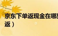 京东下单返现金在哪里（京东下单返现金怎么返）