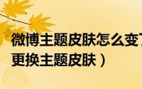 微博主题皮肤怎么变了（新浪微博手机版怎么更换主题皮肤）