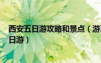 西安五日游攻略和景点（游玩西安经典5线路之1西安经典3日游）