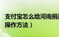 支付宝怎么给河南捐款（支付宝给河南捐款的操作方法）