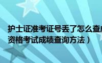 护士证准考证号丢了怎么查成绩（准考证号忘记、丢失护士资格考试成绩查询方法）