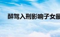 醉驾入刑影响子女最新规定（醉驾入刑）